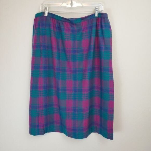 Vintage Pendleton plaid wool midi skirt plus size - Picture 8 of 8